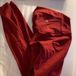 Lululemon red align leggings